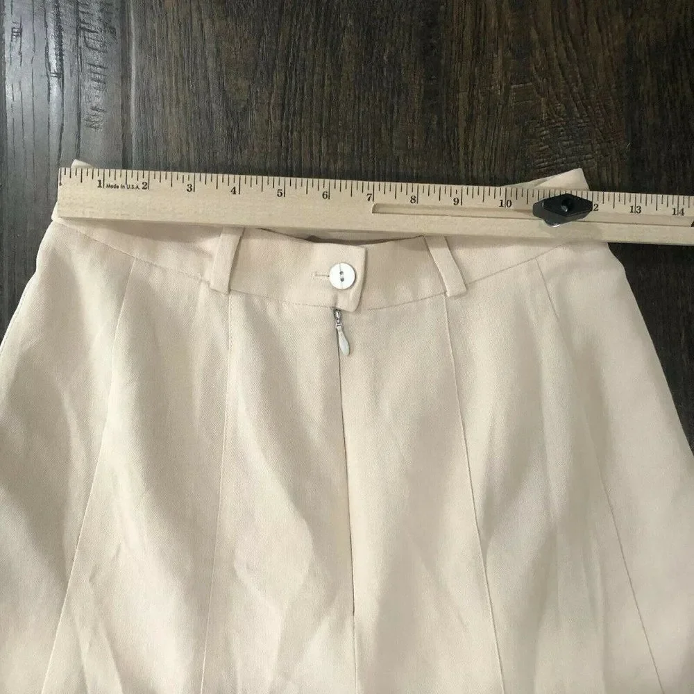 Vintage Madeleine Size 8 Peachy Pink Split Midi Skirt Retro Academia‎